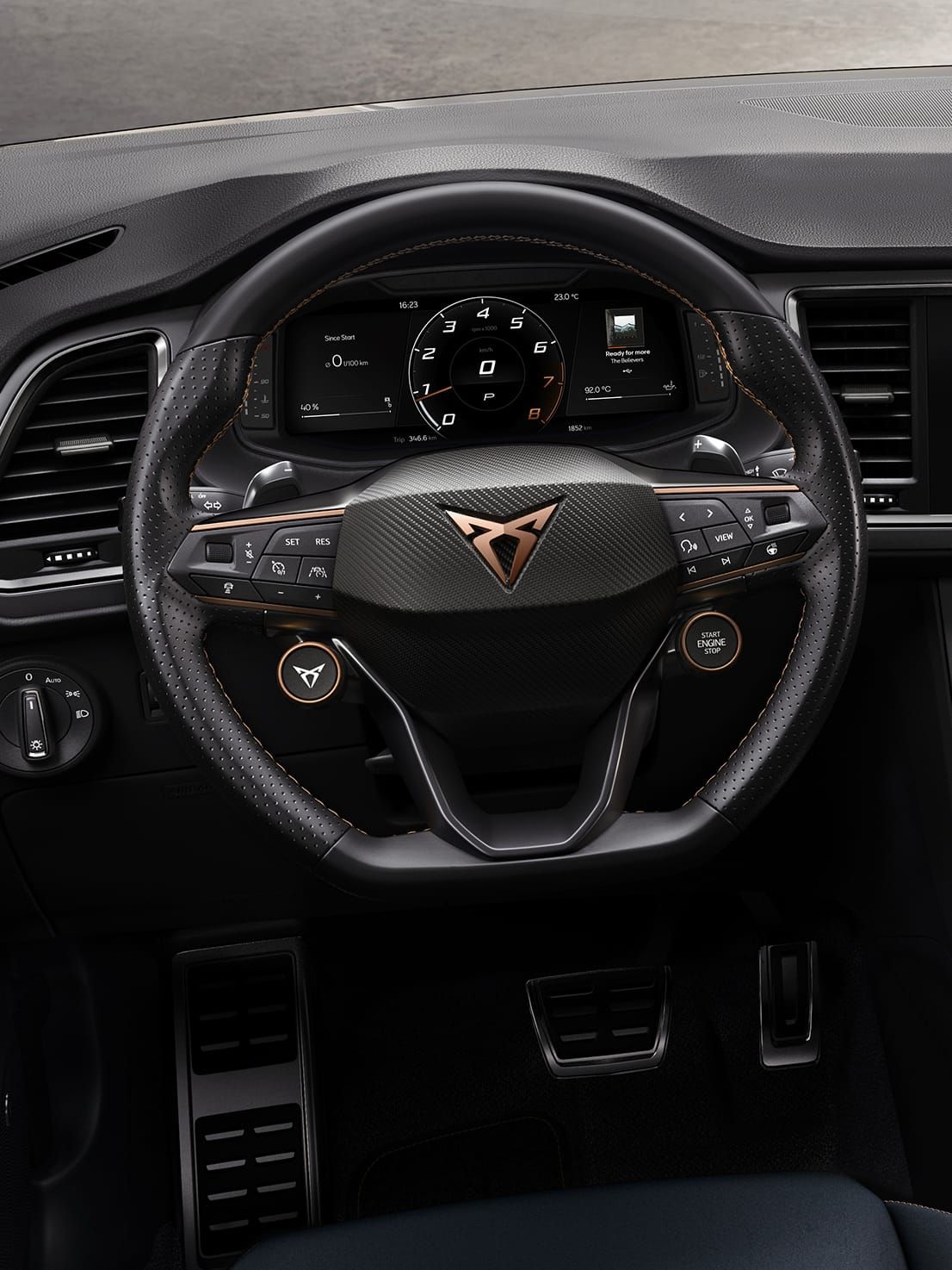 CUPRA Ateca 2020 Supersportovní volant CUPRA s tlačítky pro startování a změnu jízdního režimu