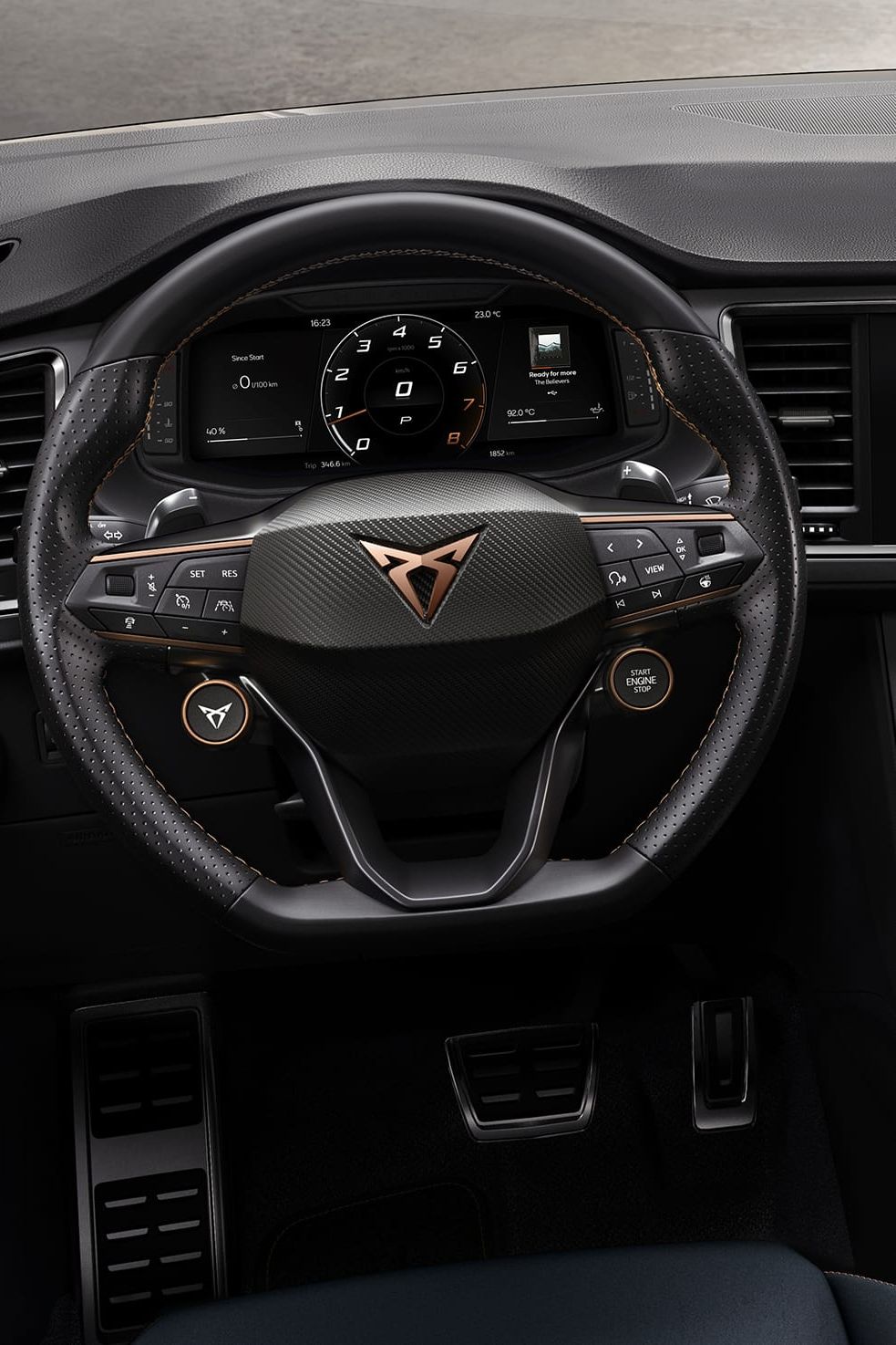 CUPRA Ateca 2020 Supersportovní volant CUPRA s tlačítky pro startování a změnu jízdního režimu