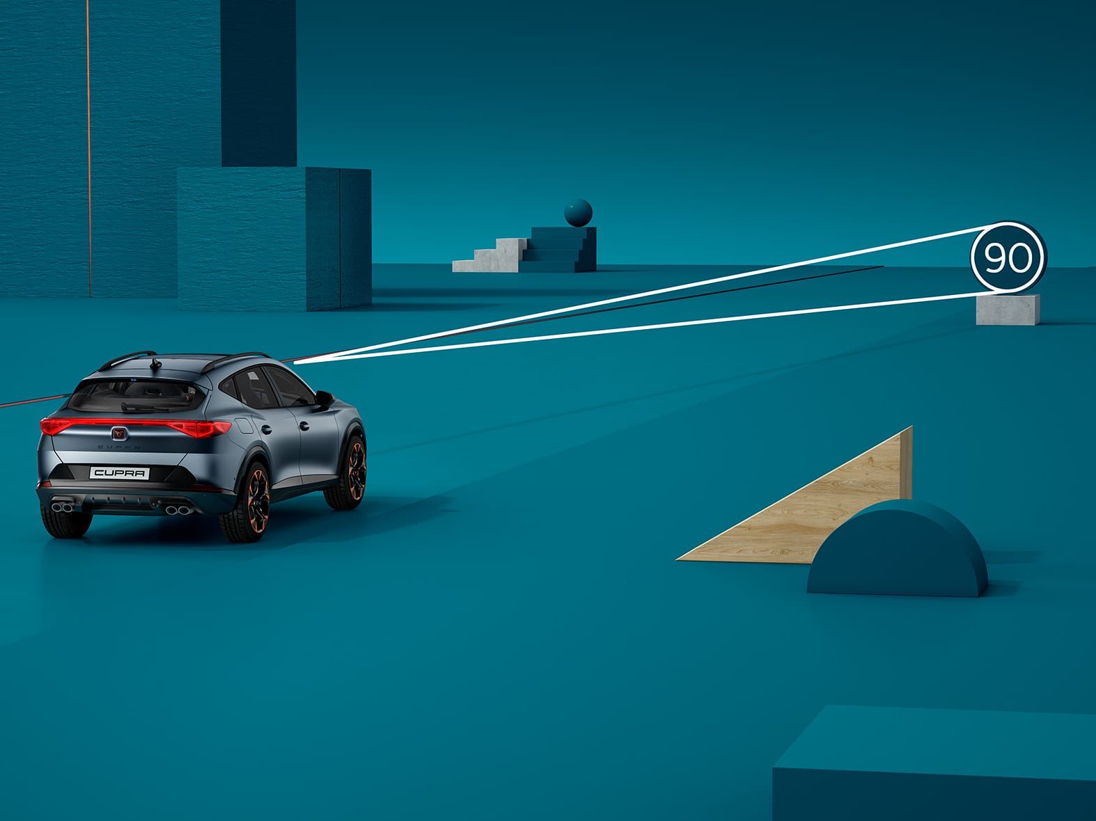 Nový rodinný sportovní vůz CUPRA Leon Sportstourer ehybrid s technologií pro rozpoznávání dopravních značek