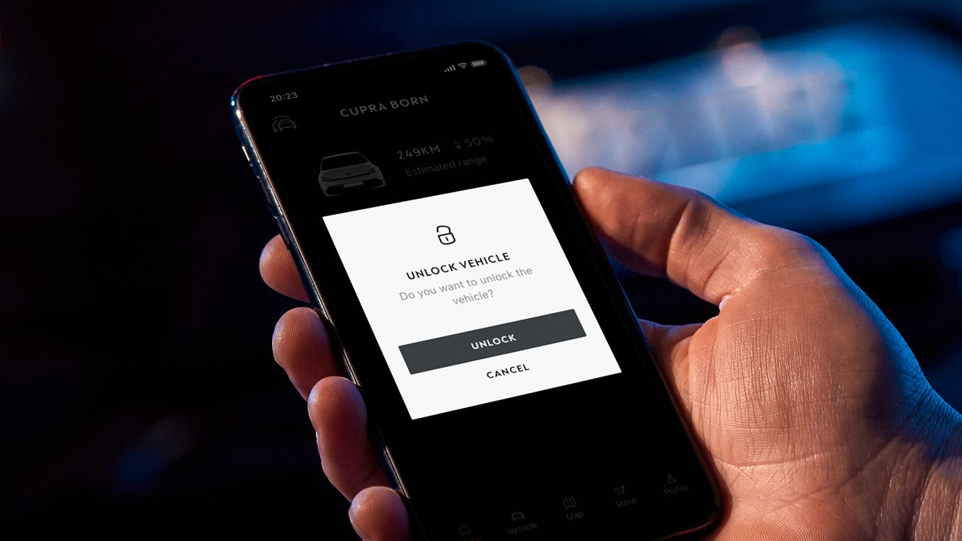 Aplikace my CUPRA App rozdělení klimatizace