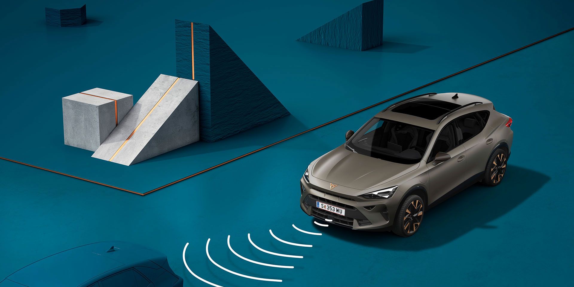 Grafik zum CUPRA Born Ausparkassistent