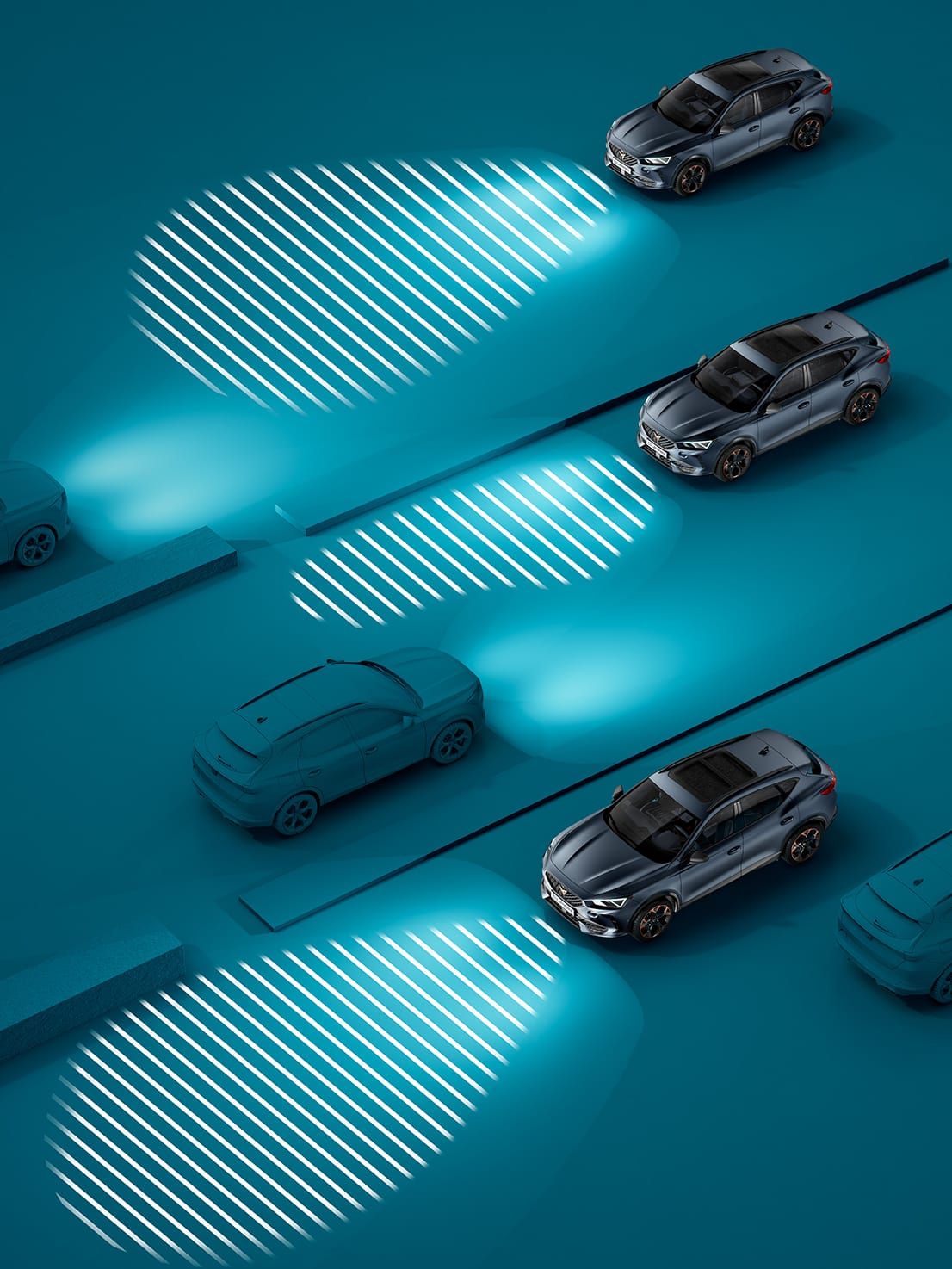 nový cupra formentor suv kupé s dálkovými světly