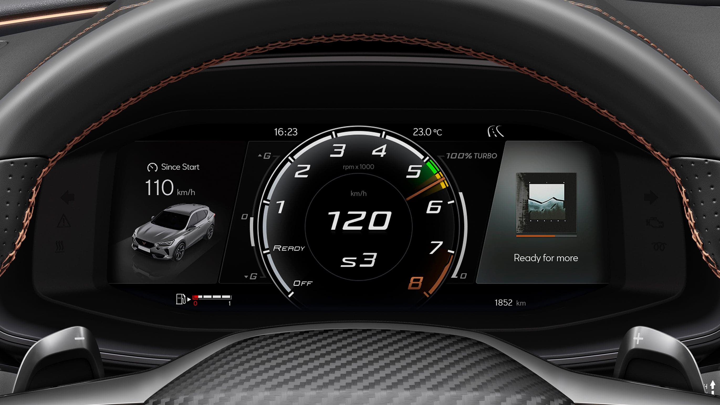 CUPRA Formentor VZ5 digitální kokpit v interiéru