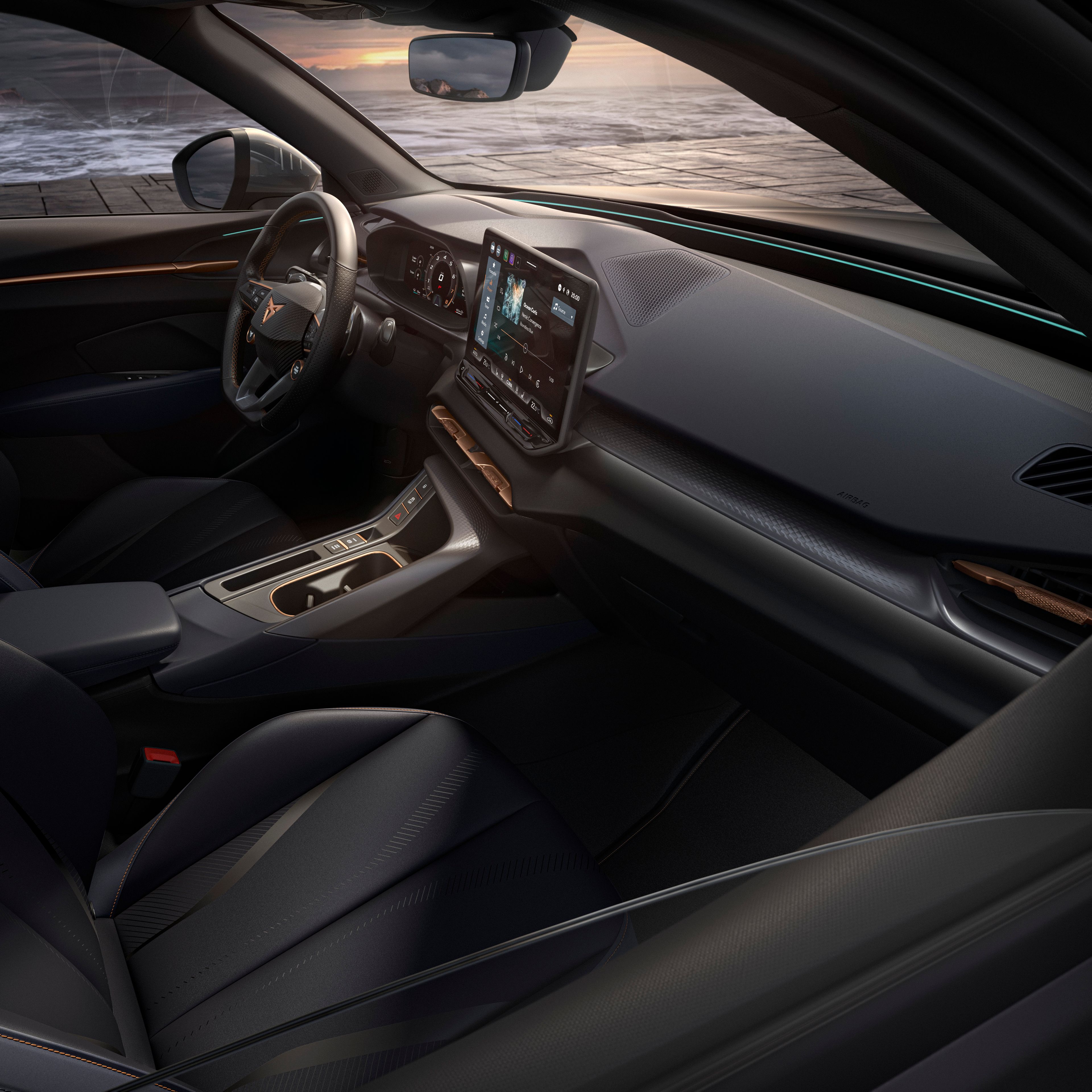 Nový interiér vozu CUPRA Terramar - Deep Ocean