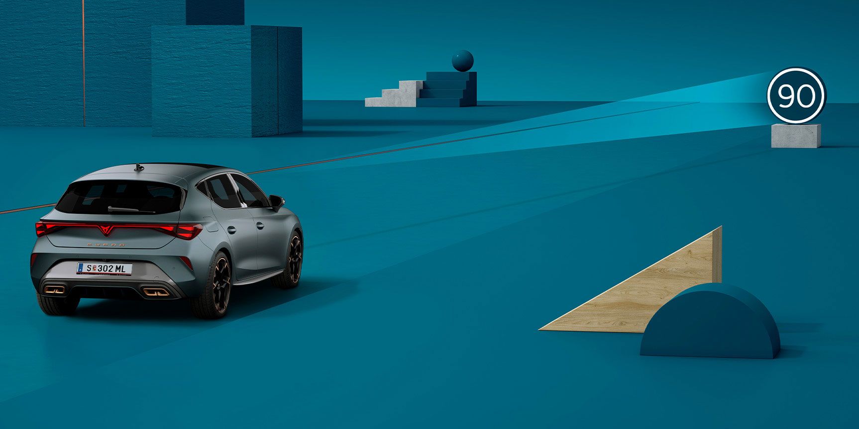 Grafik zur CUPRA Born adaptiven Geschwindigkeitsregelung