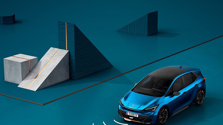 CUPRA Born Lava-blau mit Adaptative Cruise Control