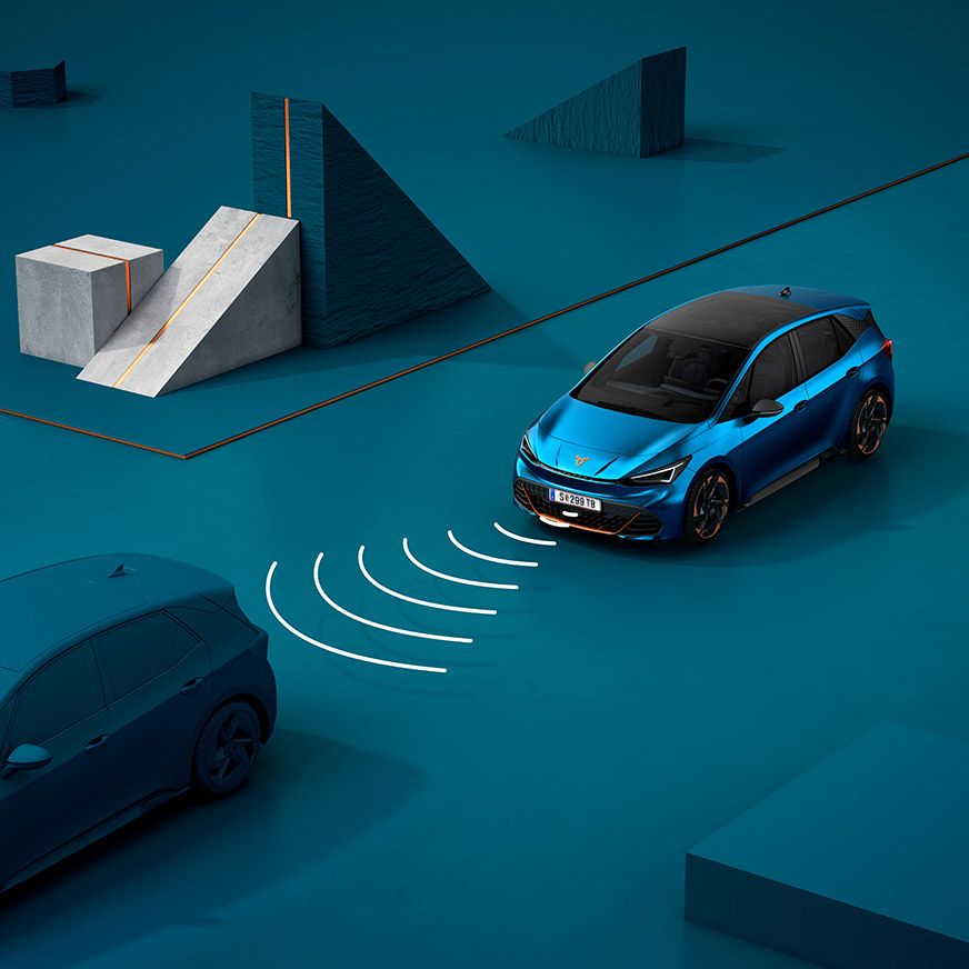 CUPRA Born Lava-blau mit Adaptative Cruise Control