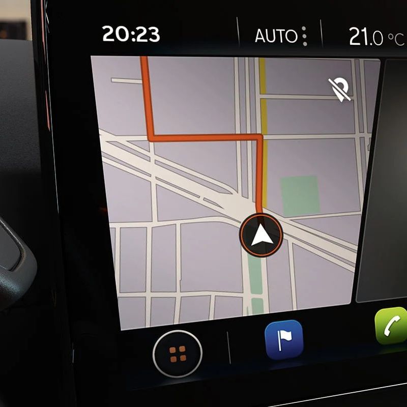 Detailansicht des CUPRA Navigationssystems