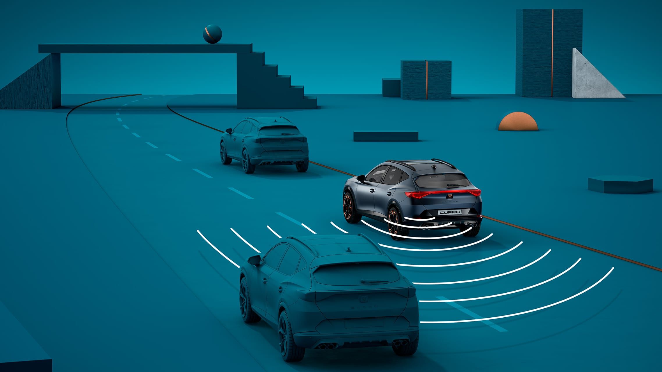 Nový kompaktní sportovní vůz CUPRA Leon 5D ehybrid s asistentem pro změnu jízdního pruhu