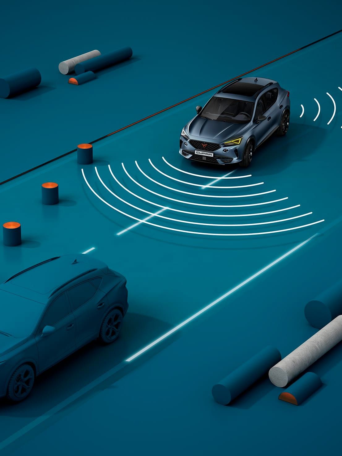 kompaktní sportovní vůz CUPRA Leon 5D ehybrid, bezpečnostní výbava, Travel Assist
