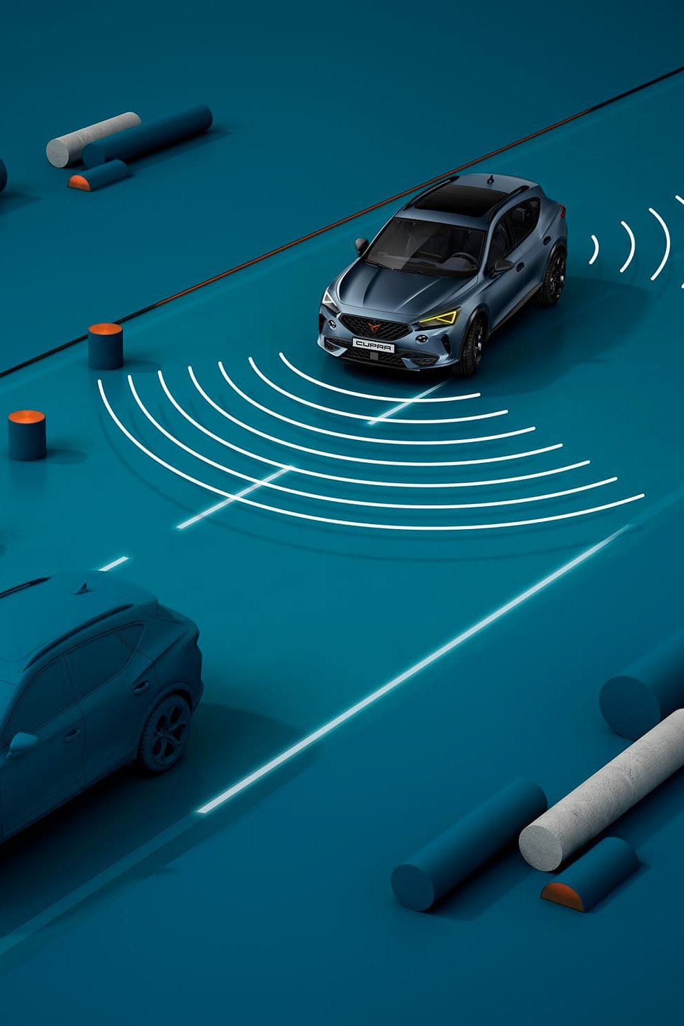 kompaktní sportovní vůz CUPRA Leon 5D ehybrid, bezpečnostní výbava, Travel Assist