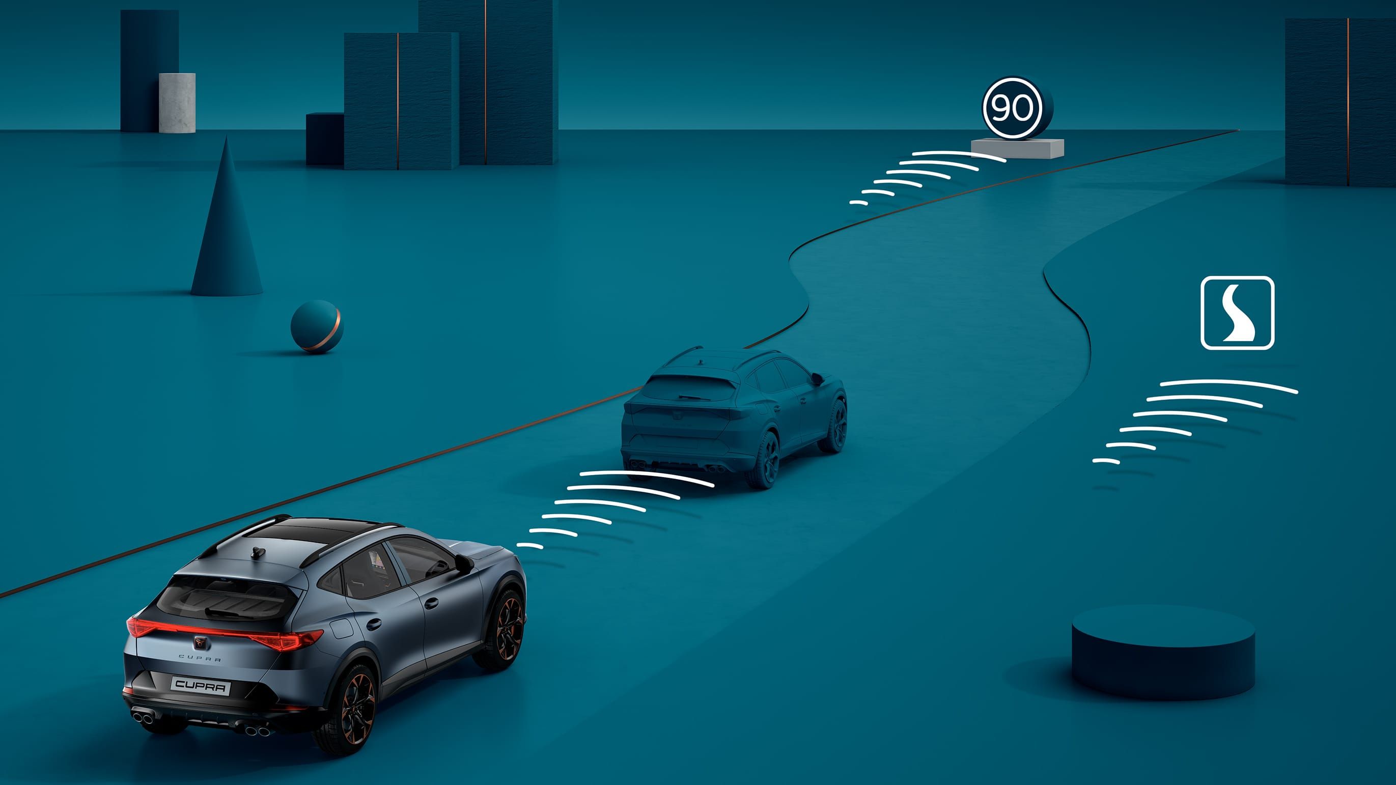 CUPRA Ateca 2020 prediktivní adaptivní tempomat s rozšířenými funkcemi