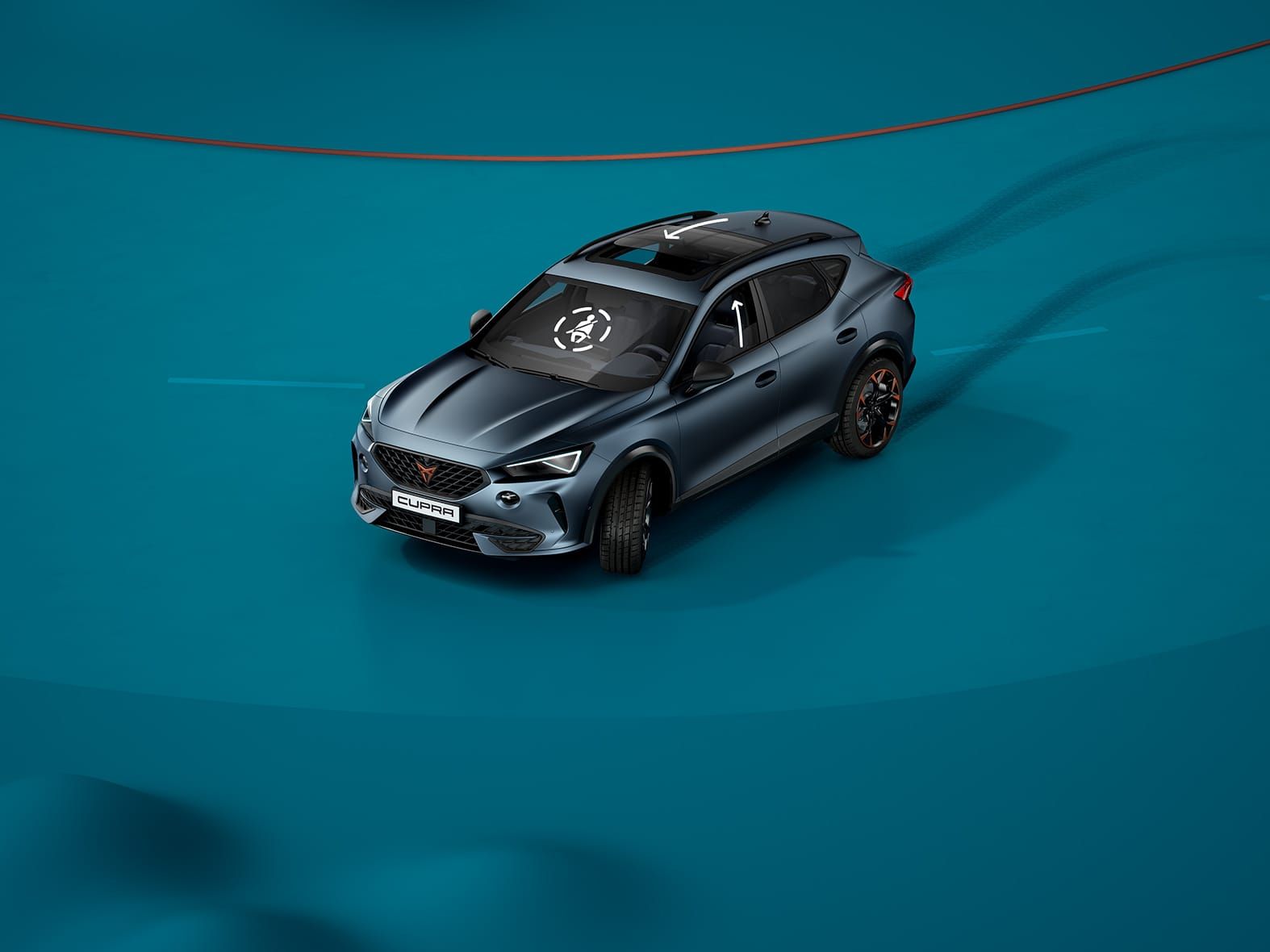 Nový kompaktní sportovní vůz CUPRA Leon 5D ehybrid s přednárazovým asistentem