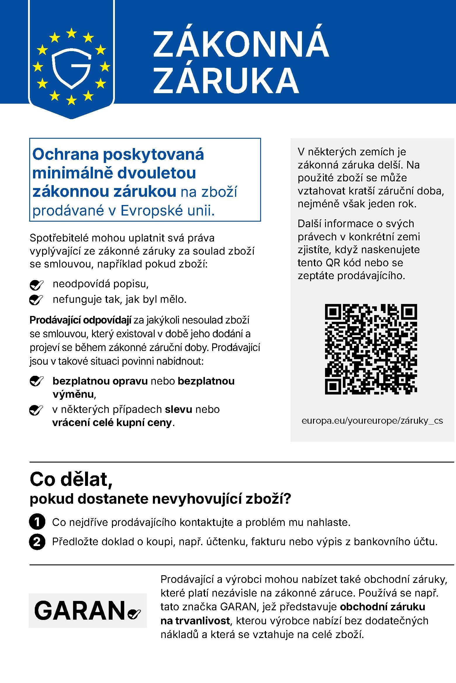 Únijní sdělení o zákonné záruce